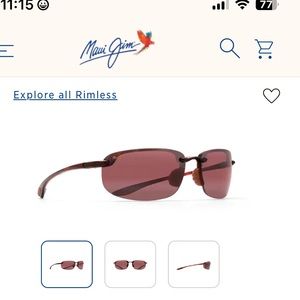 Maui Jim polarized rimless sunglasses